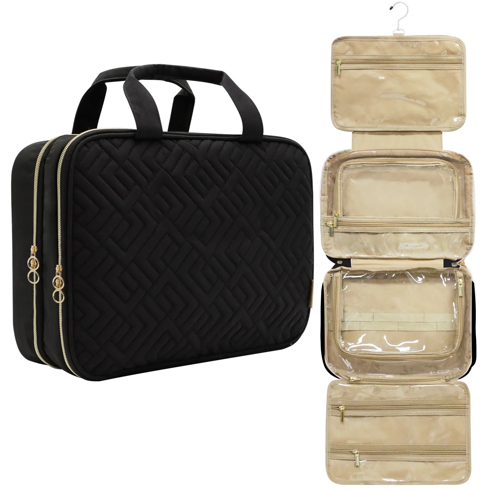 West Bay Hanging Toiletry Bag for Women, Large Capacity Travel Toiletry Bag with Hanging Hook Mak... | Walmart (US)