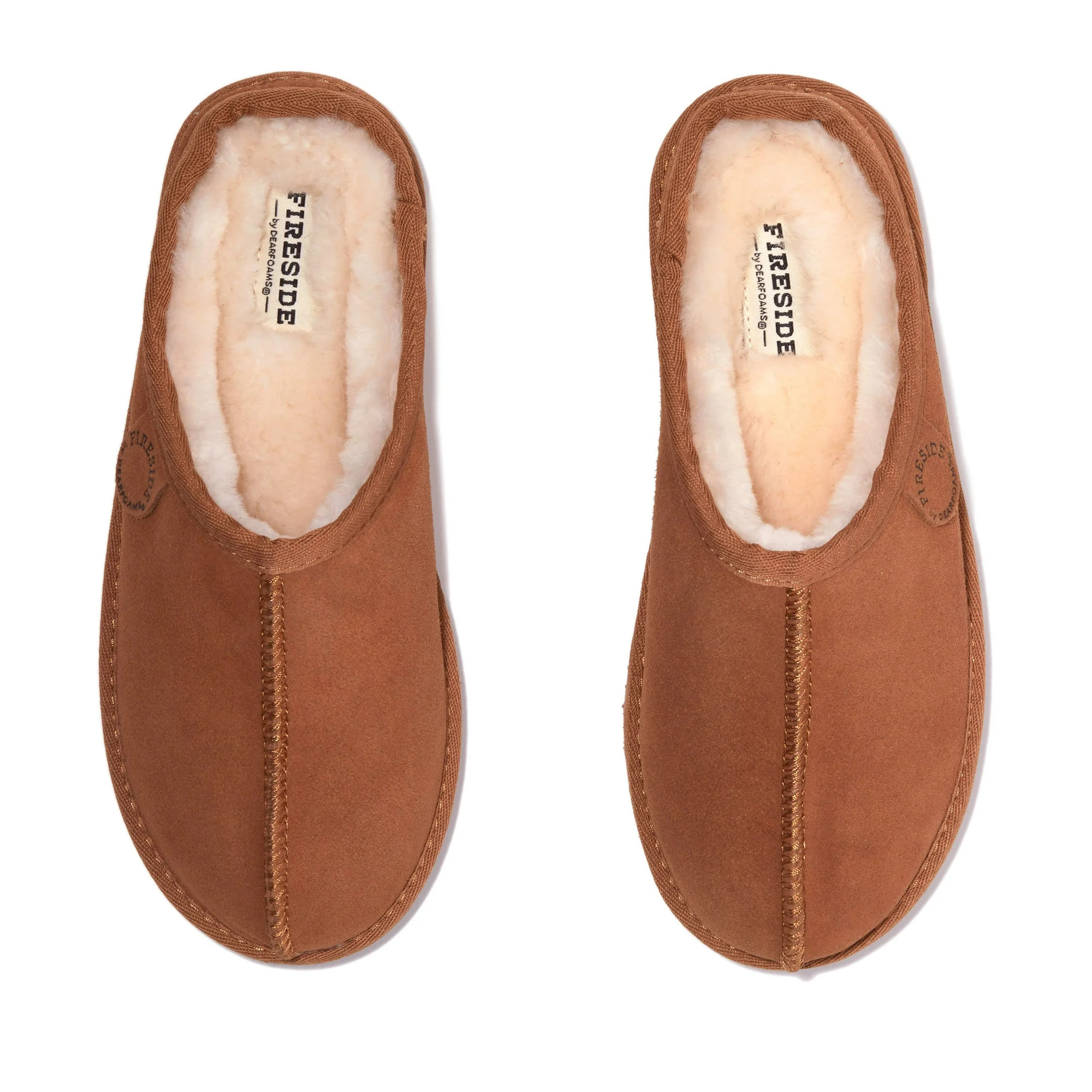 Fireside By Dearfoams Women's Greta Genuine Shearling Clog Slipper - Walmart.com | Walmart (US)