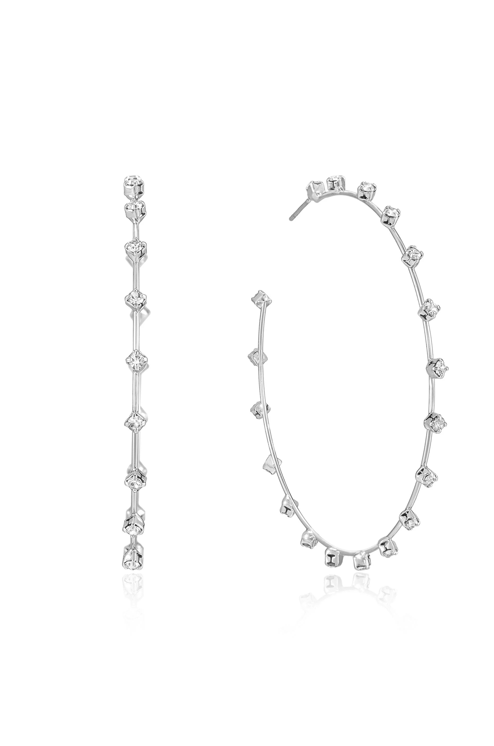 Simple Spark Crystal Hoops | Ettika