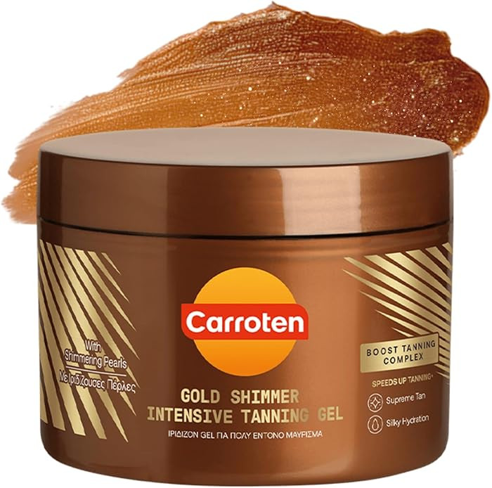Carroten Gold Shimmer Tanning Gel | Browning Tan Accelerator | Non-Greasy, Water-Resistant with C... | Amazon (US)