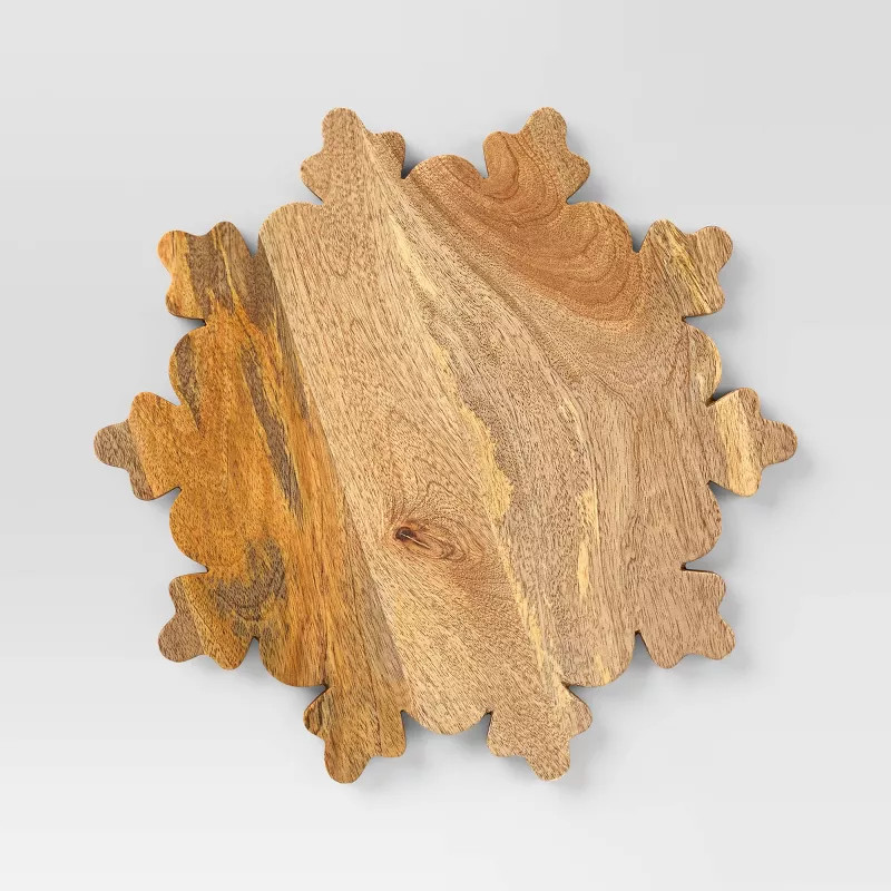 Snowflake Figural Serving Board Brown - Threshold™ | Target