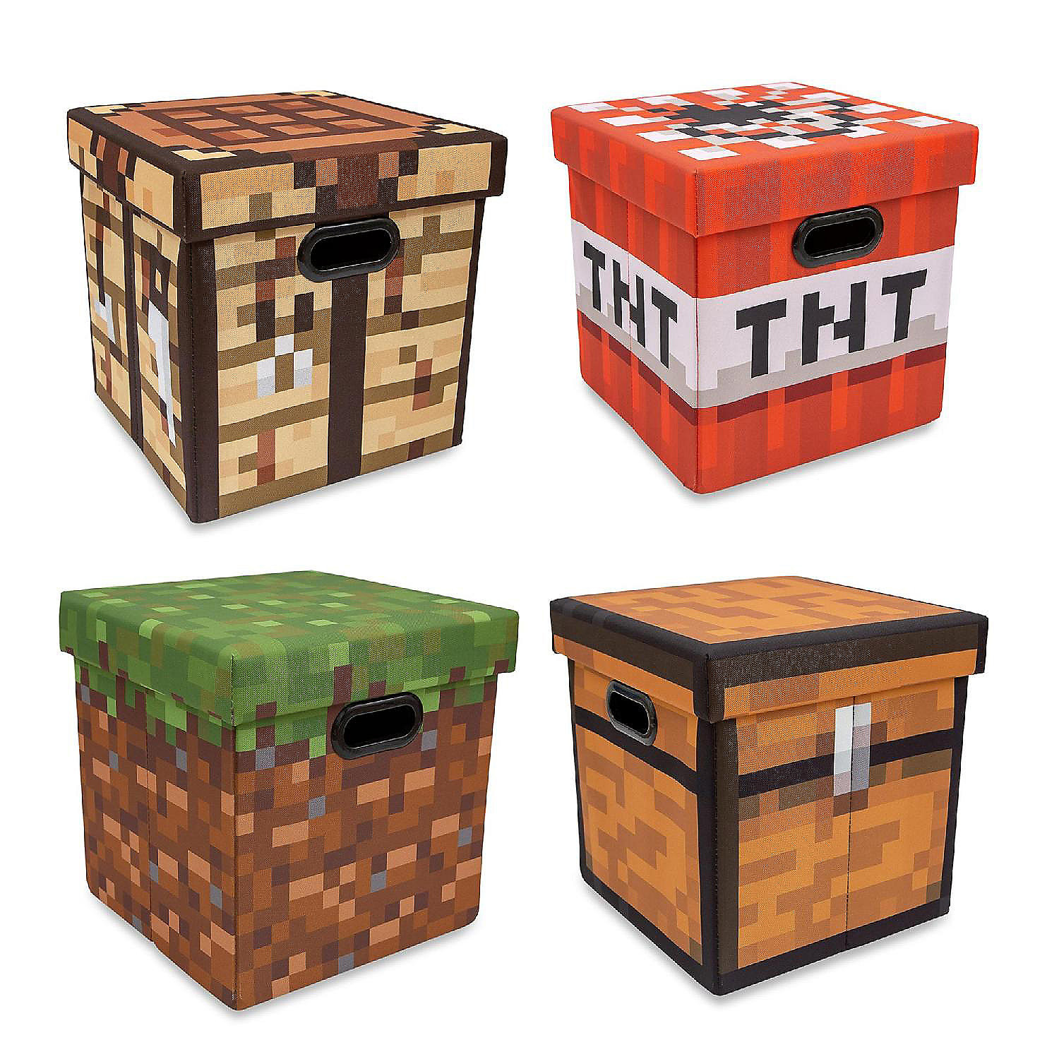 Minecraft 4-Piece 13 Inch Fabric Storage Bin Bundle | Oriental Trading Company