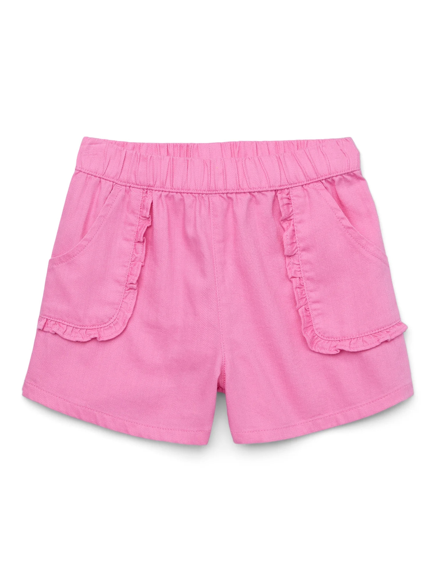 Garanimals Toddler Girl Twill Shorts with Ruffle Pocket, Sizes 18M-5T | Walmart (US)