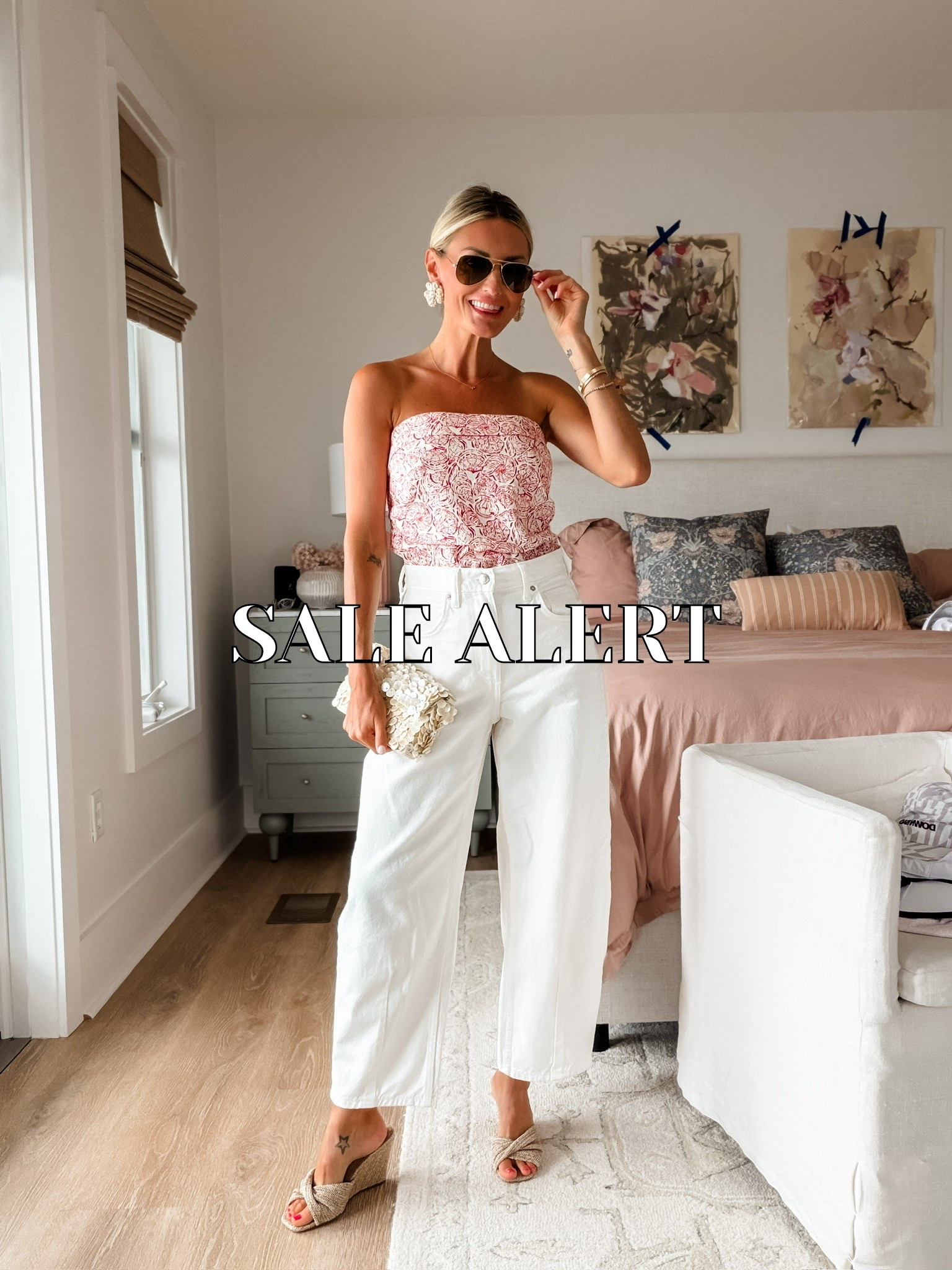 Love how this printed top looks styled with white denim! Such an easy summer outfit. Wearing S/4

Loverly Grey, Target fashion, printed top, white jeans outfit, summer style, casual chic outfit, vacation outfit, affordable fashion, everyday style, Circle Deal Days finds

#LTKSaleAlert #LTKSeasonal