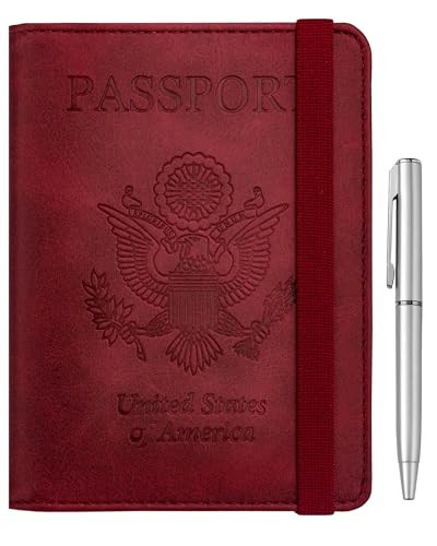 WALNEW Passport Holder for Travel, RFID Passport Cover Wallet for Women Men, PU Leather Passport ... | Amazon (US)