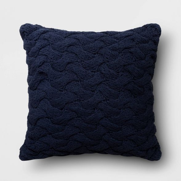 18"x18" Chunky Knit Square Throw Pillow - Threshold™ | Target