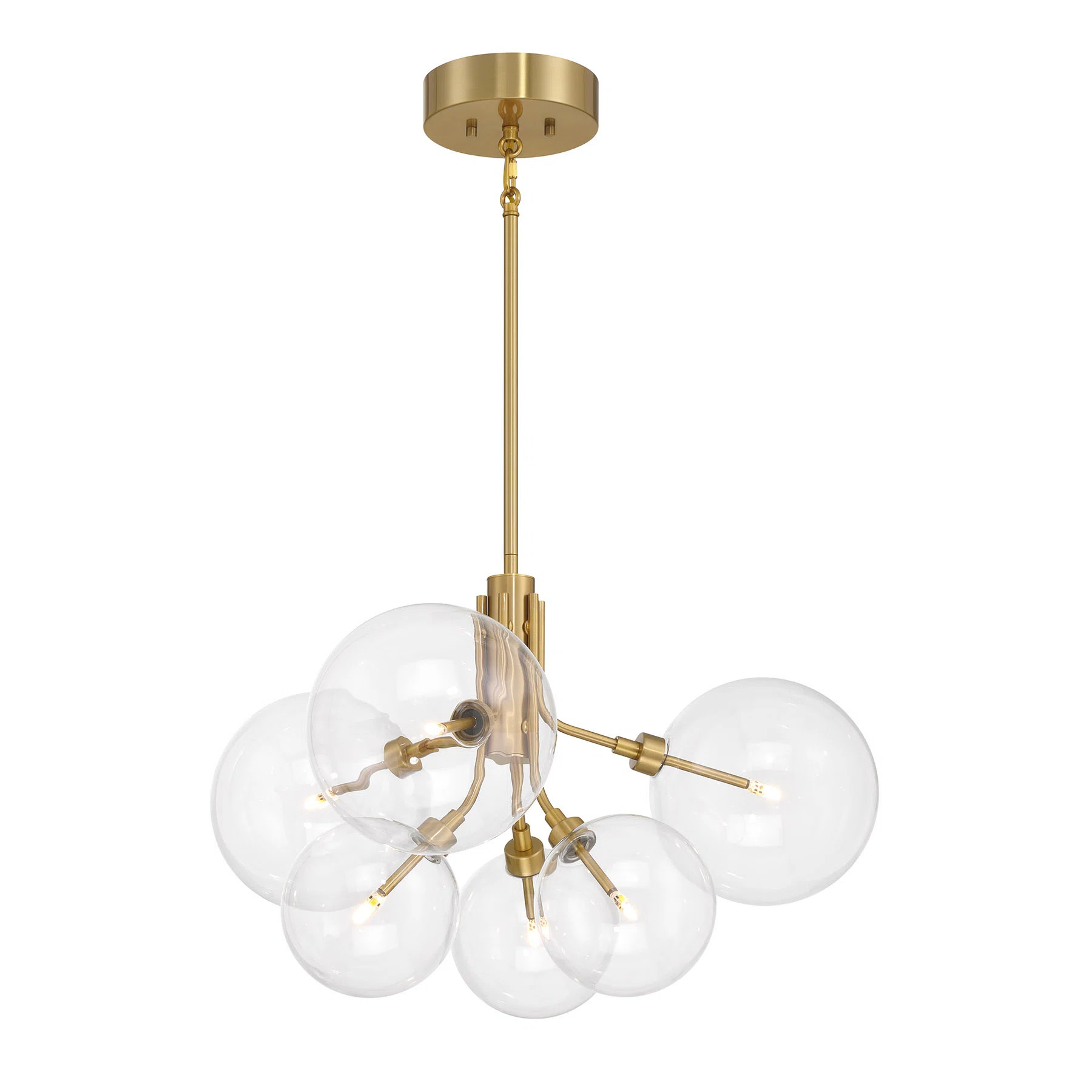 Oshri 6-Light Chandelier in Natural Brass | Wayfair North America