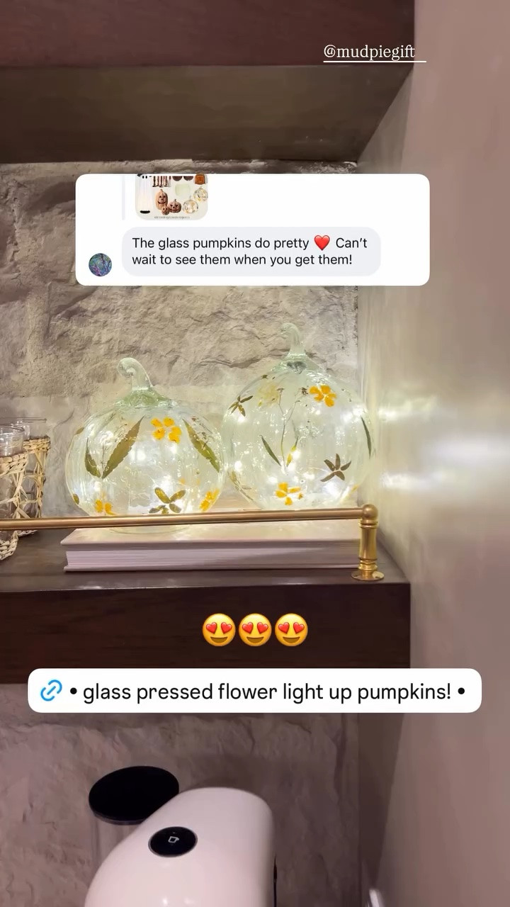 Glass pressed flower light up!

 @mudpiegift

#LTKHome #LTKSeasonal