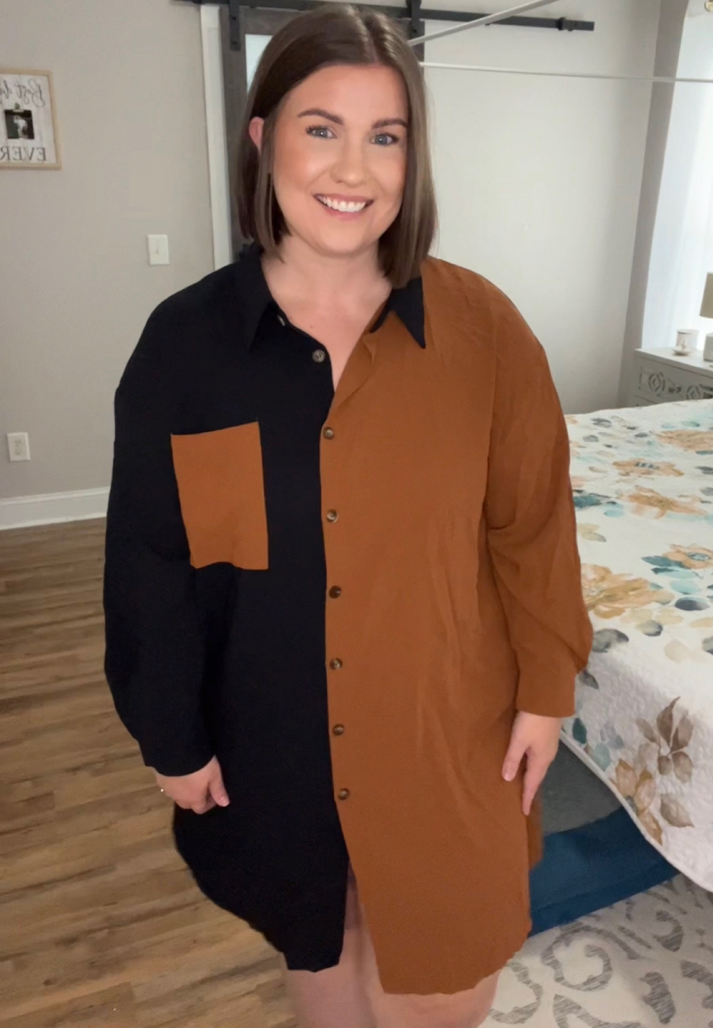 Color blocked dress