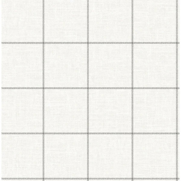 Seabrook Designs Lillian August Linen Check Unpasted Wallpaper - Overstock - 31666066 | Bed Bath & Beyond