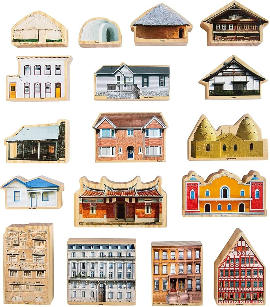 THE FRECKLED FROG Where I Live? - Set of 17 - Ages 1+ - Wooden Blocks for Toddlers - Includes Hom... | Amazon (US)