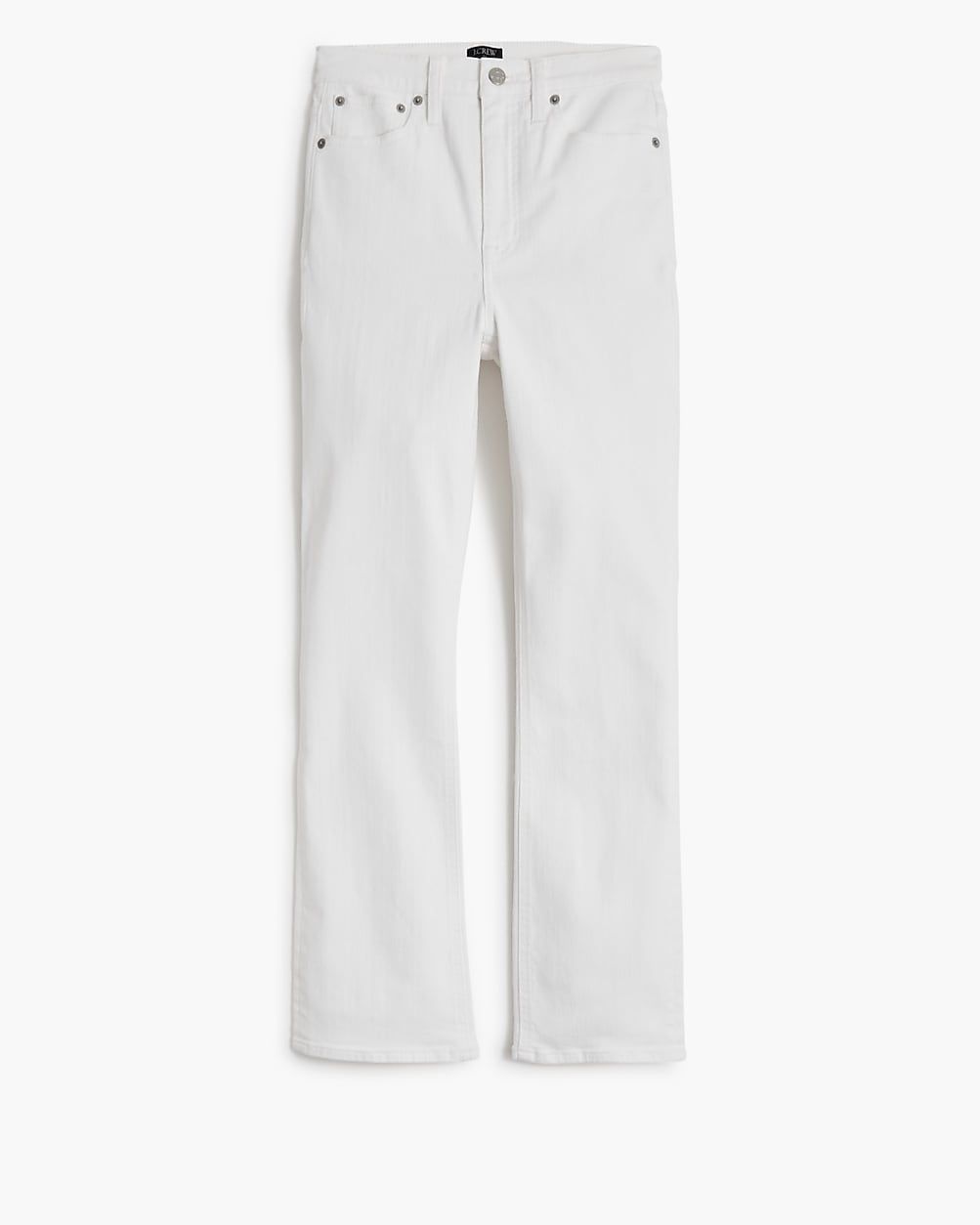 Flare crop high-rise white jean in signature stretch | J.Crew Factory