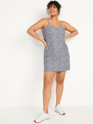 Sleeveless PowerSoft Performance Racer-Back Mini Swing Dress for Women | Old Navy (US)