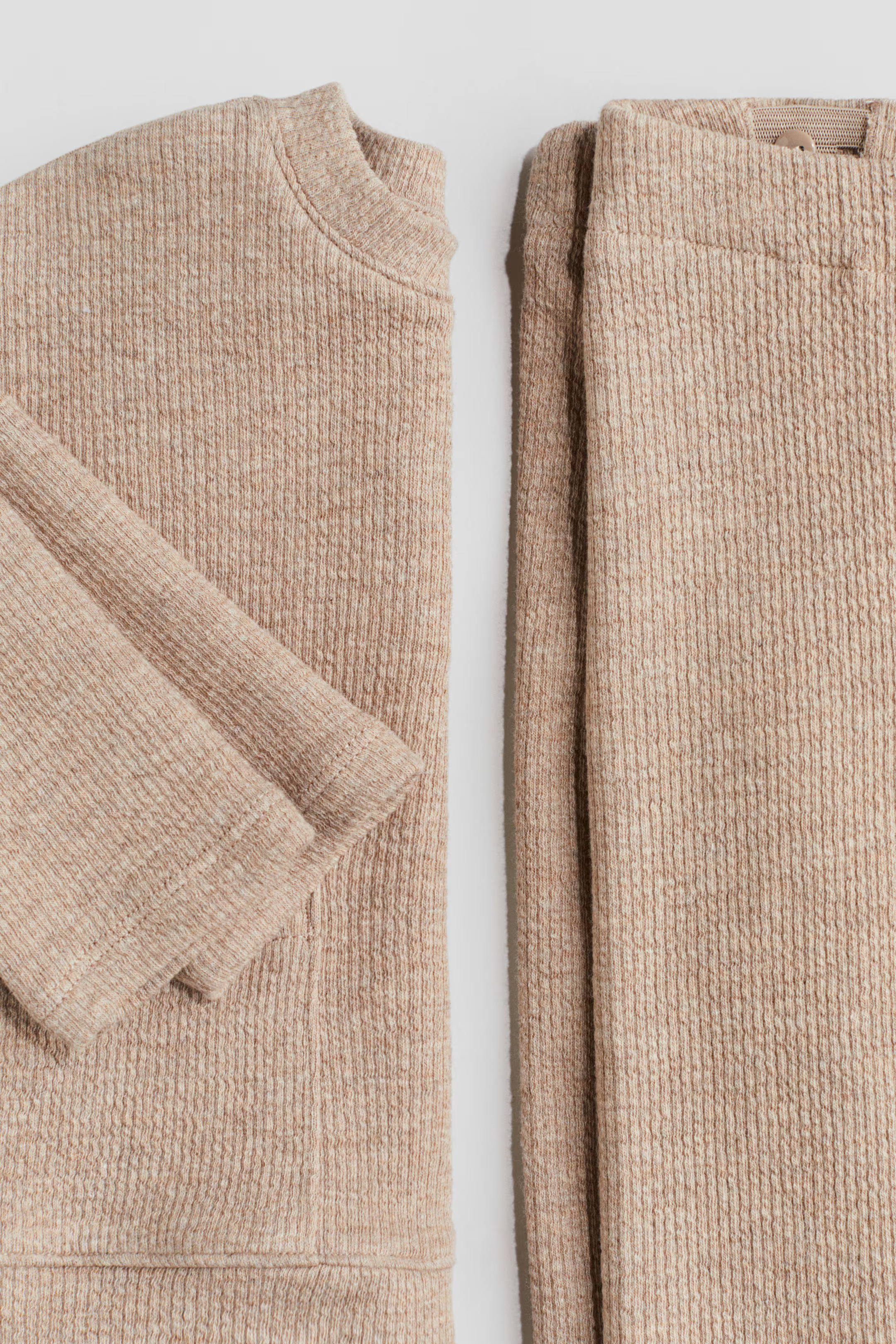 2-piece Cotton Jersey Set - Beige - Kids | H&M US | H&M (US + CA)