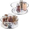 mDesign Plastic Lazy Susan Spinning Food Storage Turntable for Cabinet, Pantry, Refrigerator, Cou... | Amazon (US)
