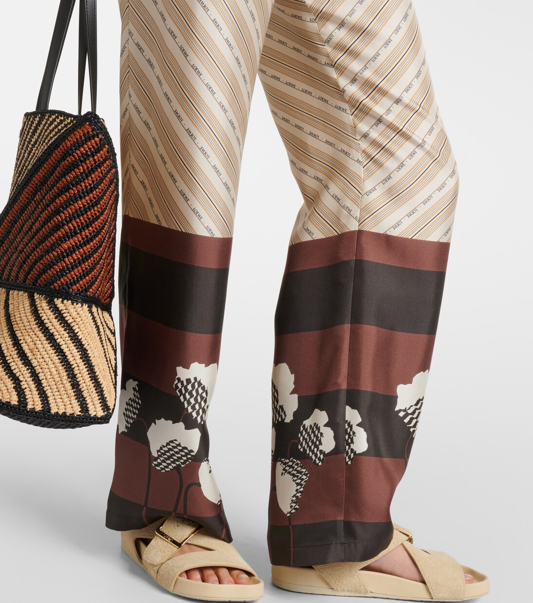 Printed silk satin pajama pants | Mytheresa (US/CA)