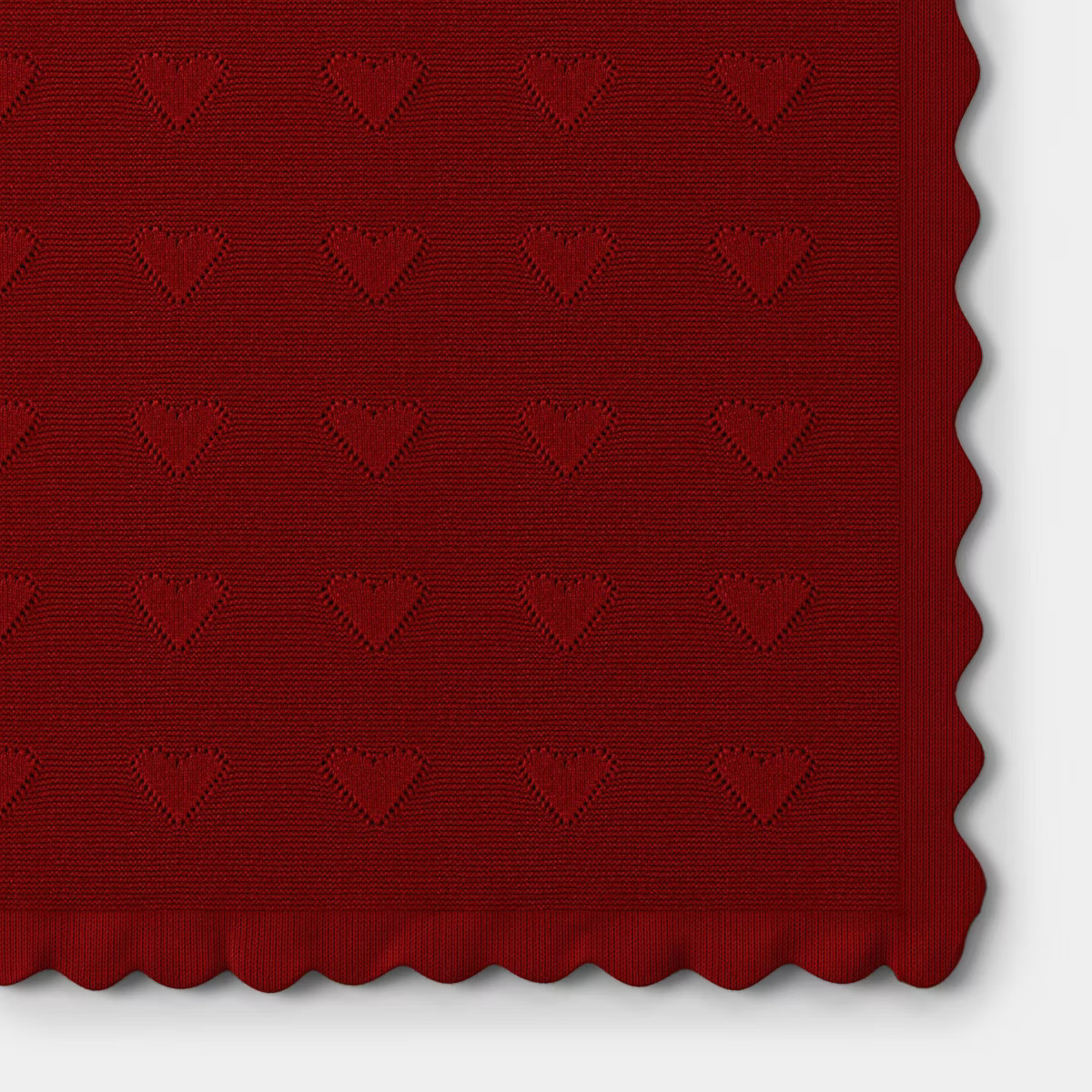 Heart Knit Throw with Scalloped Trim - Threshold™ | Target
