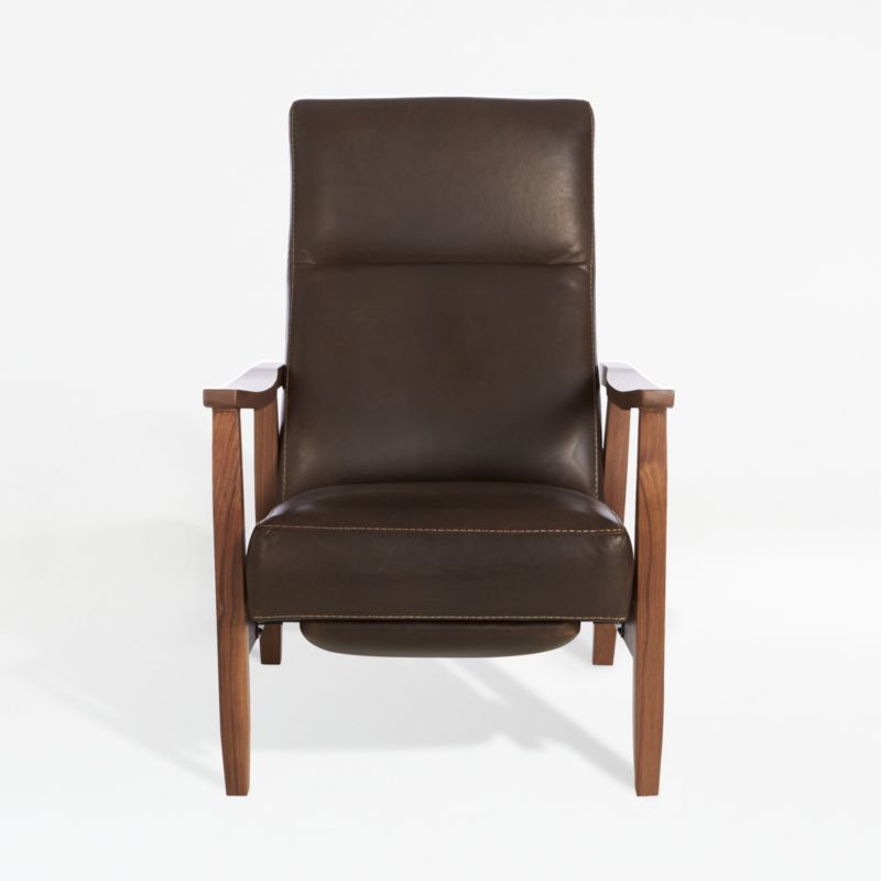 Greer Modern Leather Recliner + Reviews | Crate and Barrel | Crate & Barrel