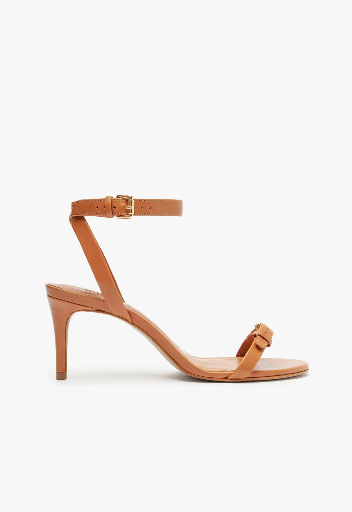 Aurora Mid Stiletto Sandal | Brown | Leather | Schutz (US)