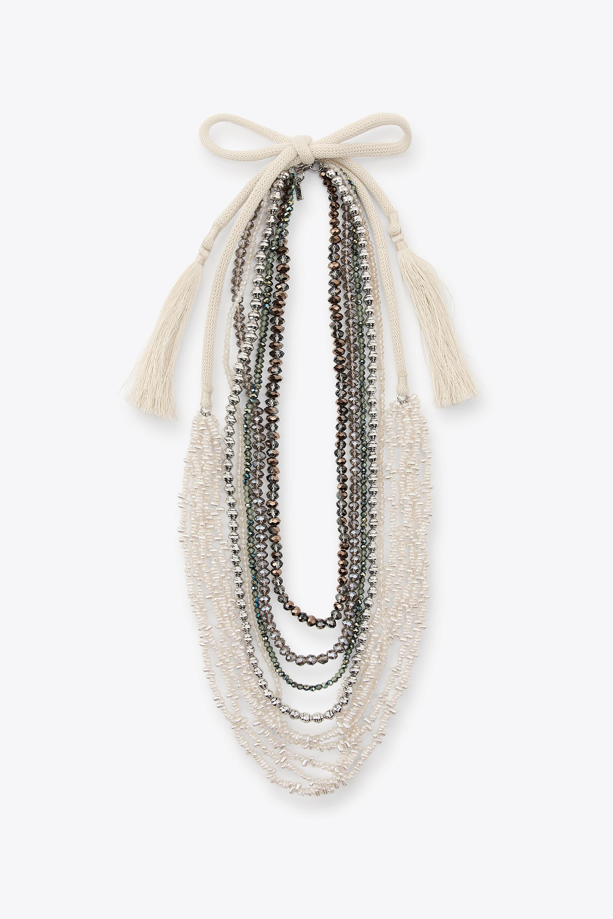 2-PACK OF BEADED PEARL NECKLACES | Zara US