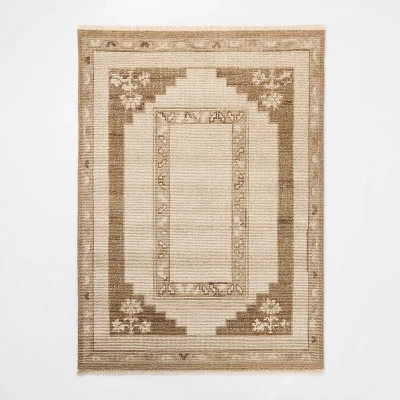 5'x7' Hand Knotted Wool Area Rug Brown/Cream - Threshold™ designed with Studio McGee | Target