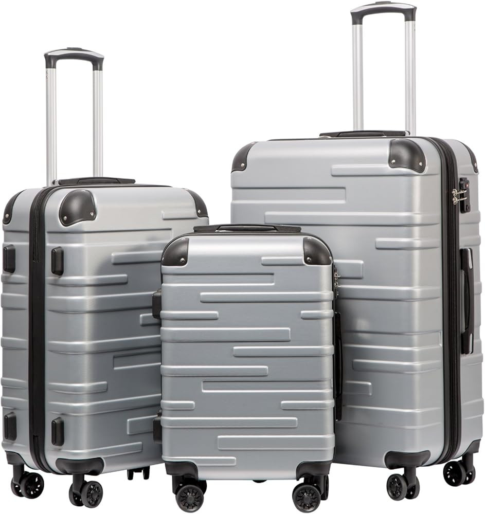 Coolife Luggage Expandable(only 28") Suitcase 3 Piece Set with TSA Lock Spinner 20in24in28in (reg... | Amazon (US)
