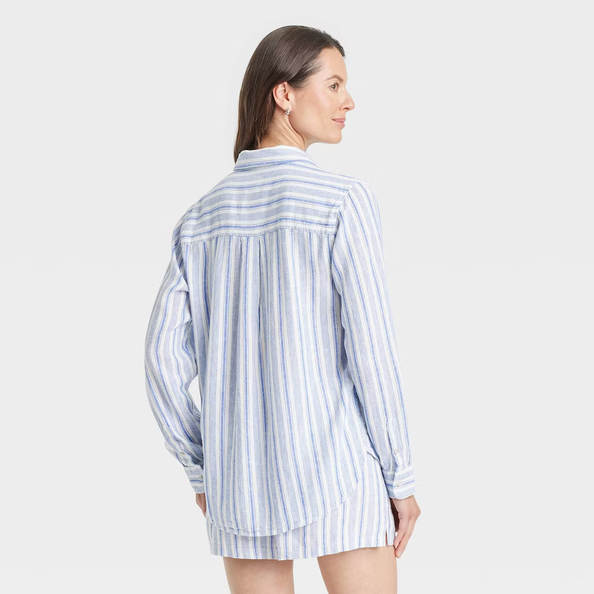Women's Long Sleeve Collared Linen Button-Down Shirt - Universal Thread™ | Target