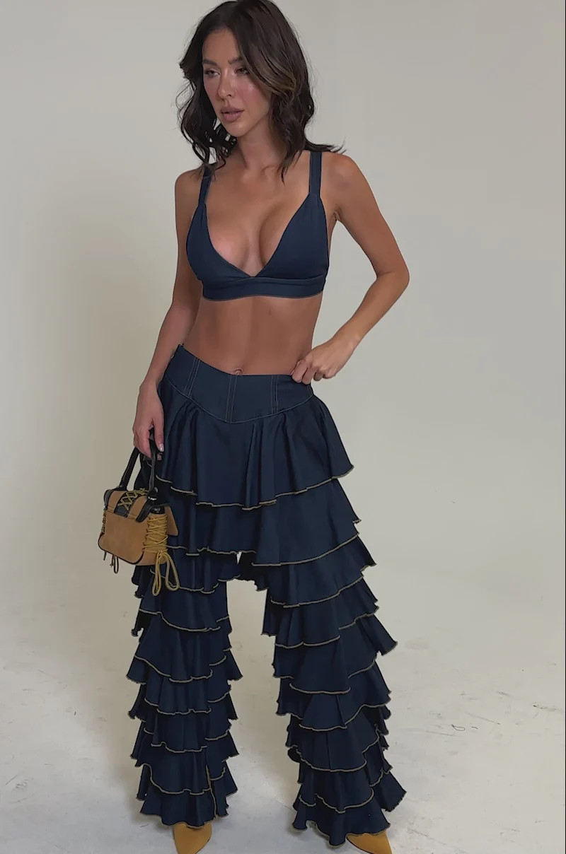 SHAKE IT OUT DENIM BRALETTE | AKIRA
