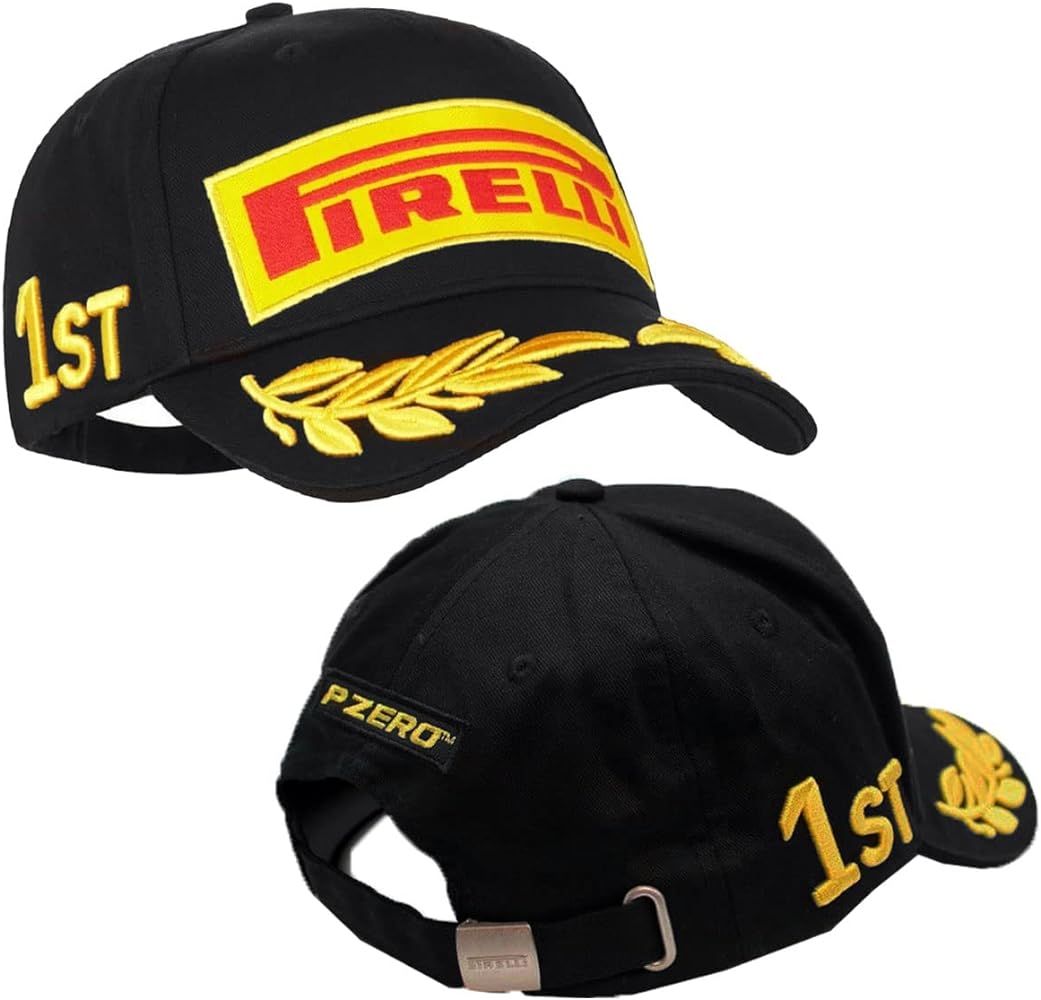 Pirelli Unisex Adult Podium 1st Place Champion Cap Black Adjustable Strapback Hat | Amazon (US)
