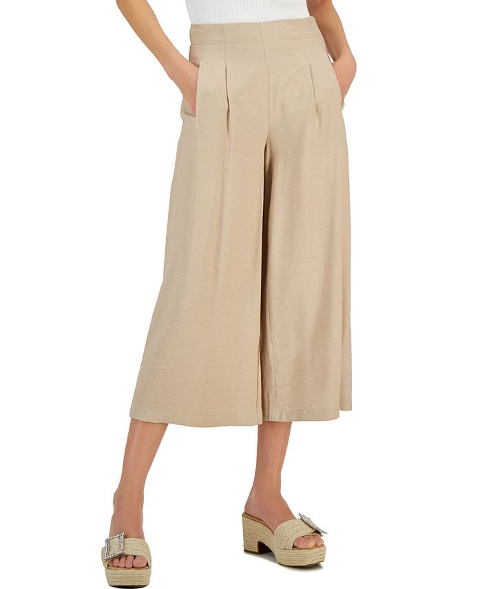 INC International Concepts Women's Cropped Wide-Leg Pants, Created for Macy's & Reviews - Pants &... | Macys (US)