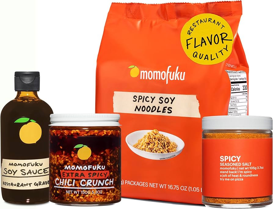 Spicy Momofuku Starter Pack by David Chang, Contains Extra Spicy Chili Crunch, Spicy Soy Ramen, S... | Amazon (US)