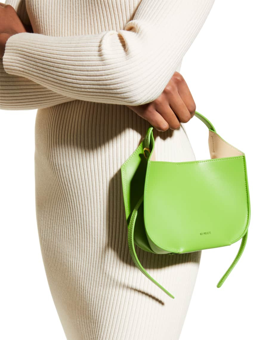 Helene East-West Leather Mini Hobo Bag | Neiman Marcus