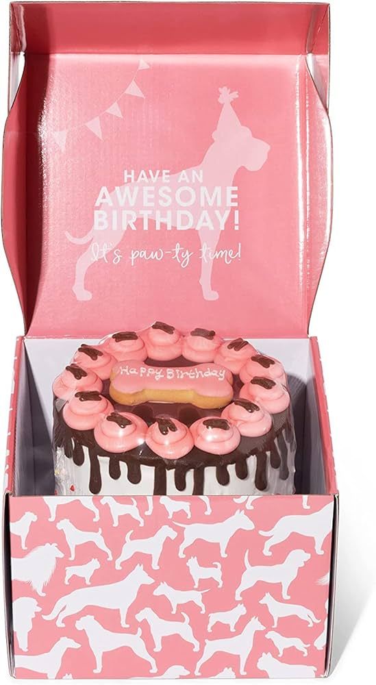 Thoughtfully Pets, Girl Dog Birthday Cookie Cake, Ginger Flavored Happy Birthday Cake for Dogs is... | Amazon (US)