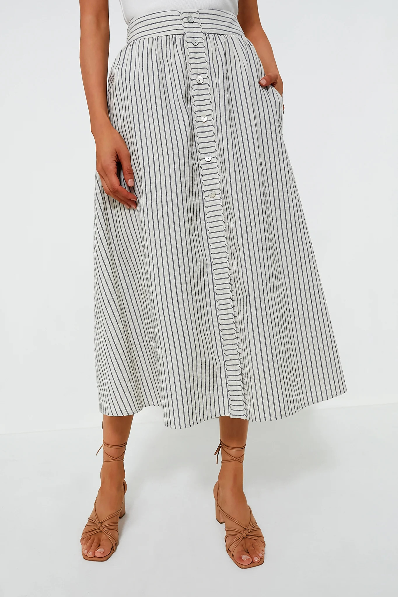 Linen Stripe Cora Skirt | Tuckernuck (US)