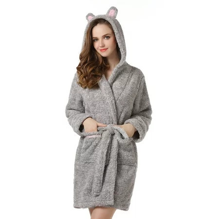 Richie House Women s Bathrobe Robe With Two Ears NRHW2499 | Walmart (US)