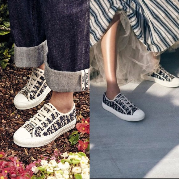 Christian Dior Walk'n'Dior Sneaker Deep Blue Dior Oblique Embroidered Cotton | Poshmark