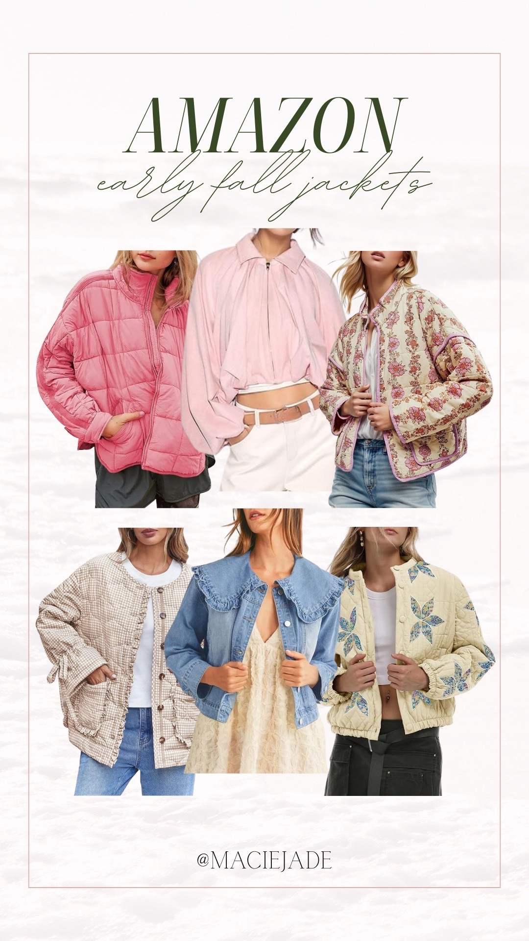 Prepping for fall with these cute lightweight jackets! 💗 all from Amazon ✨

amazon, amazon find, amazon finds, amazon must have, amazon must haves, amazon essentials, amazon style, amazon fashion, amazon staples, amazon basic, amazon basics, amazon favorites

#LTKSeasonal #LTKootd
