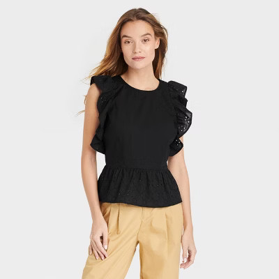Women's Eyelet Tank Top - Who What Wear™ | Target