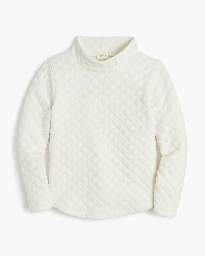Girls' quilted mockneck pullover | J.Crew Factory