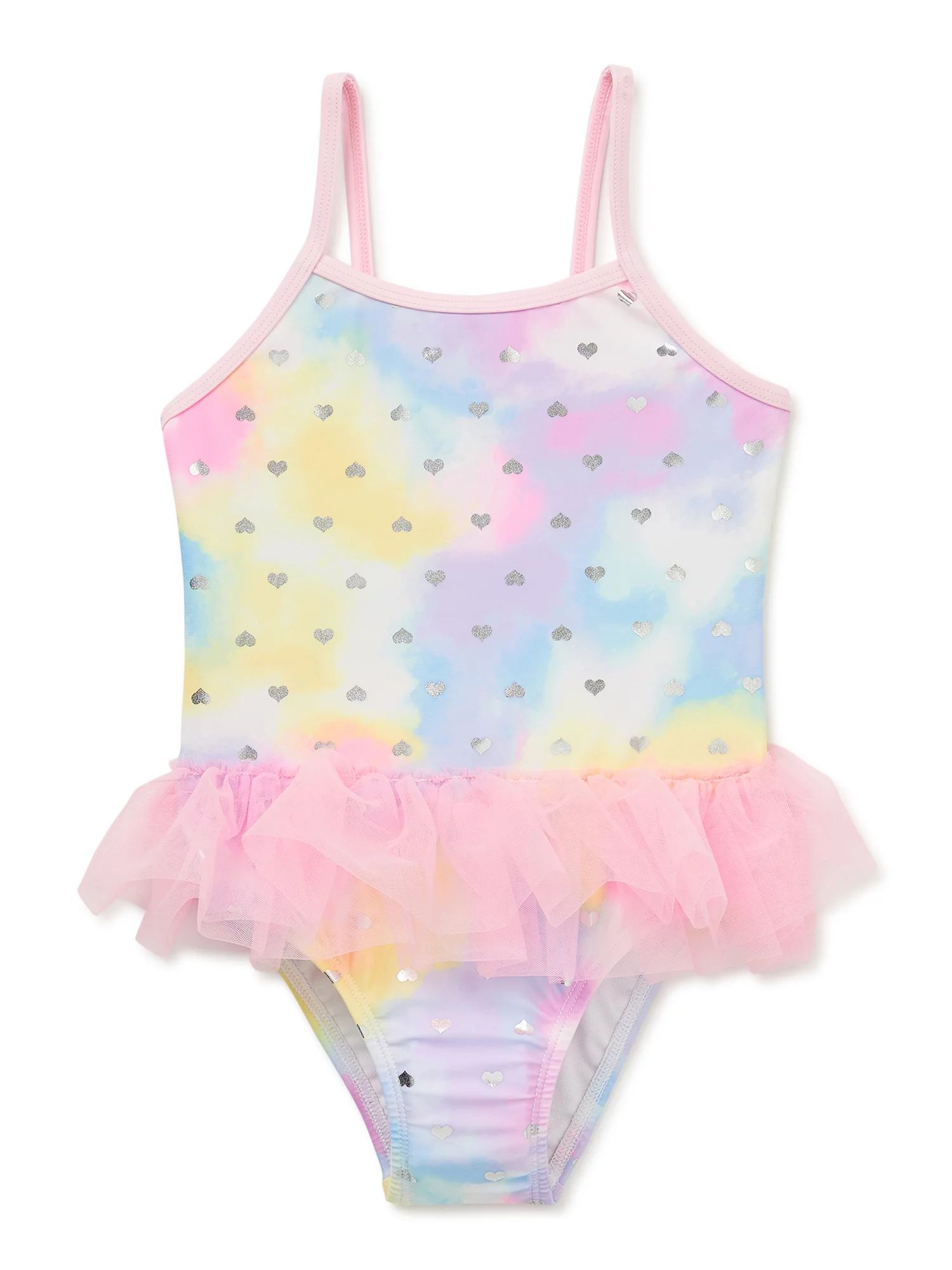 Wonder Nation Baby and Toddler Girl One-Piece Swimsuit, Sizes 12M-5T - Walmart.com | Walmart (US)