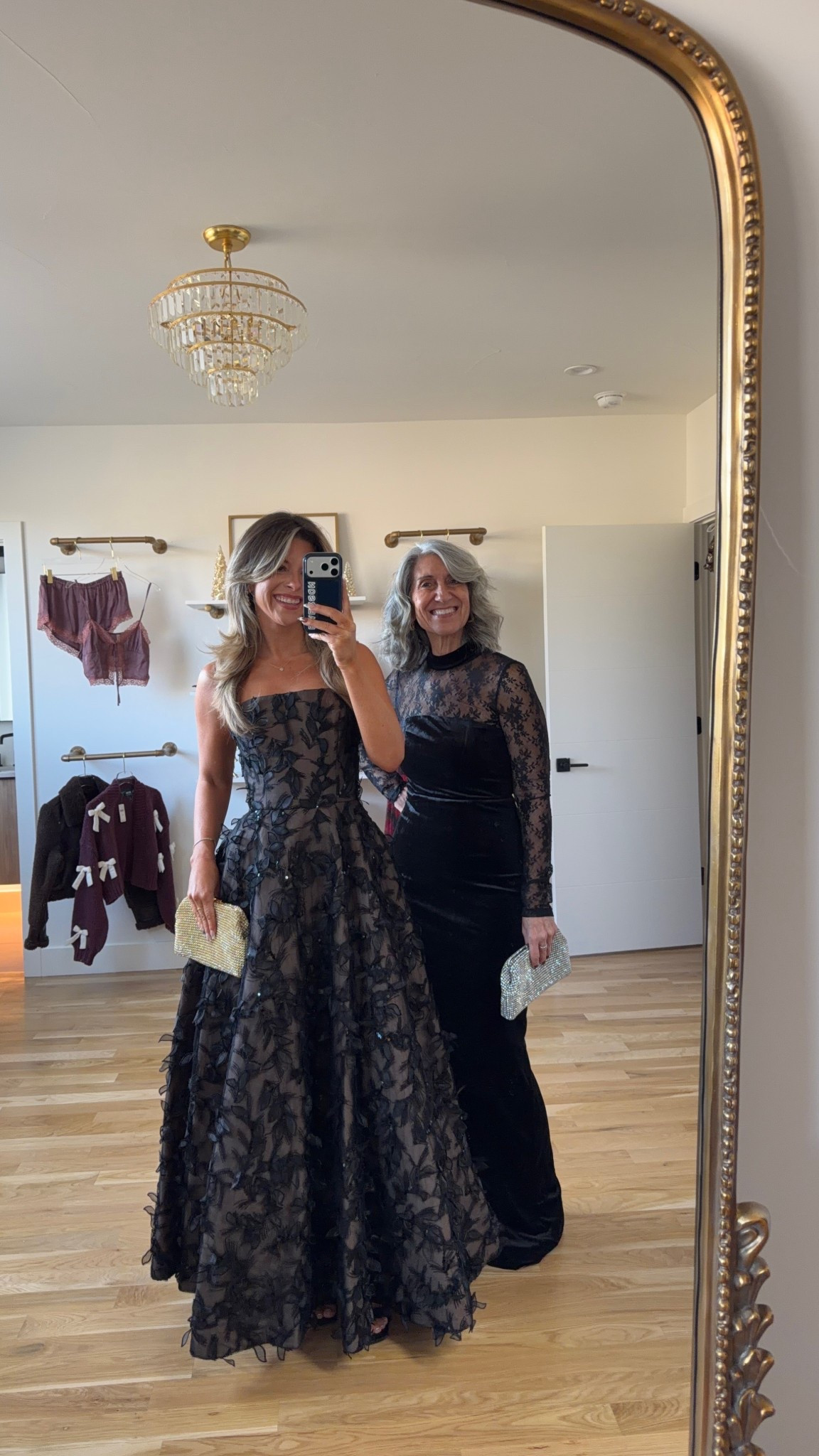 Mom and me wedding guest and formal event dresses for any age black lace floral gown and velvet long sleeve dress 

Wearing my usual small/2 
Mom wears a medium/6

Wedding guest
Formal event
Black tie
Mother of the bride
Holiday event
Winter party
New years
Special occasion
Lace
Floral
Velvet

#LTKWedding #LTKHoliday #LTKSeasonal