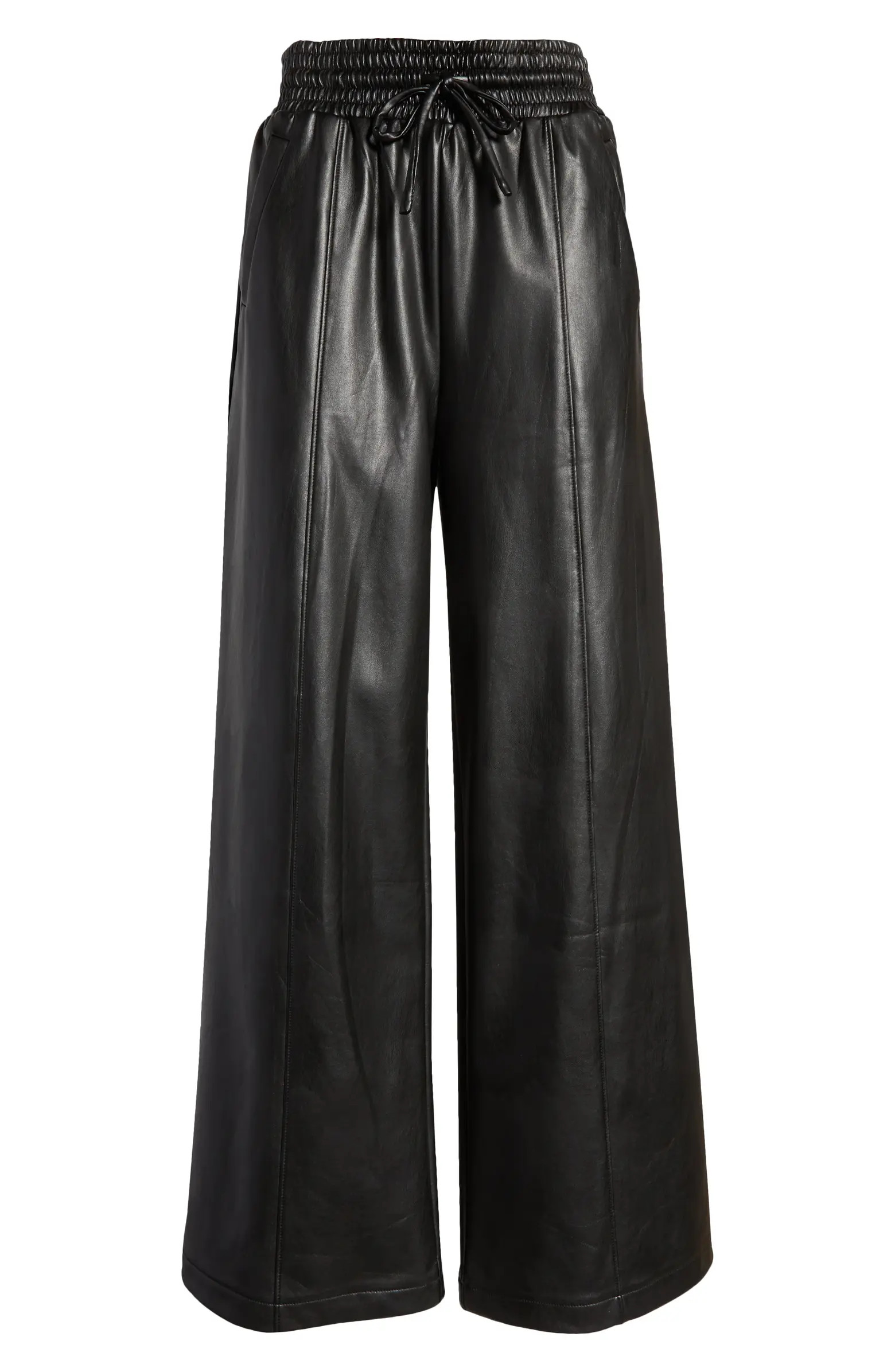 Open Edit Faux Leather Wide Leg Pants | Nordstrom | Nordstrom