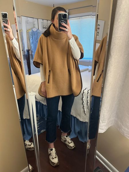 Casual work outfit of the day for errands and appointments! This Dudley Stephens poncho was such a great deal on Black Friday that I had to try it even though my size was sold out. I tried the M/L and while it’s oversized I still think I can make it work! It’s the perfect chic layering piece for all over the place Alabama temperatures!



#LTKfindsunder100 #LTKstyletip