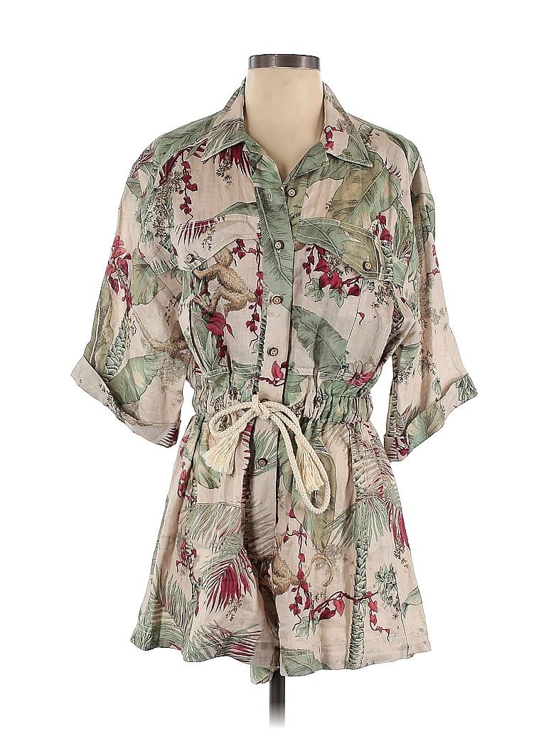 Zimmermann 100% Linen Green Romper Size 6 (1) - 62% off | thredUP