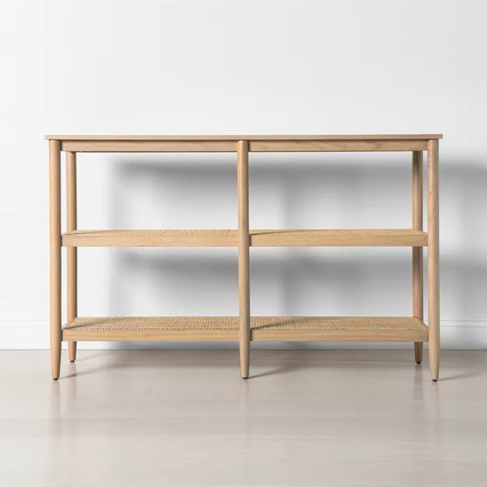 Short 3-Shelf Wood & Cane Bookcase - Hearth & Hand™ with Magnolia | Target