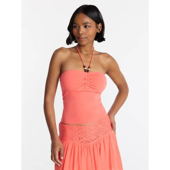 No Boundaries Halter Tube Top, Women's XXS-XXL | Walmart (US)