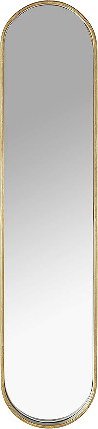 Amazon Brand - Rivet Modern Oval Hanging Mirror, 39"H, Gold | Amazon (US)