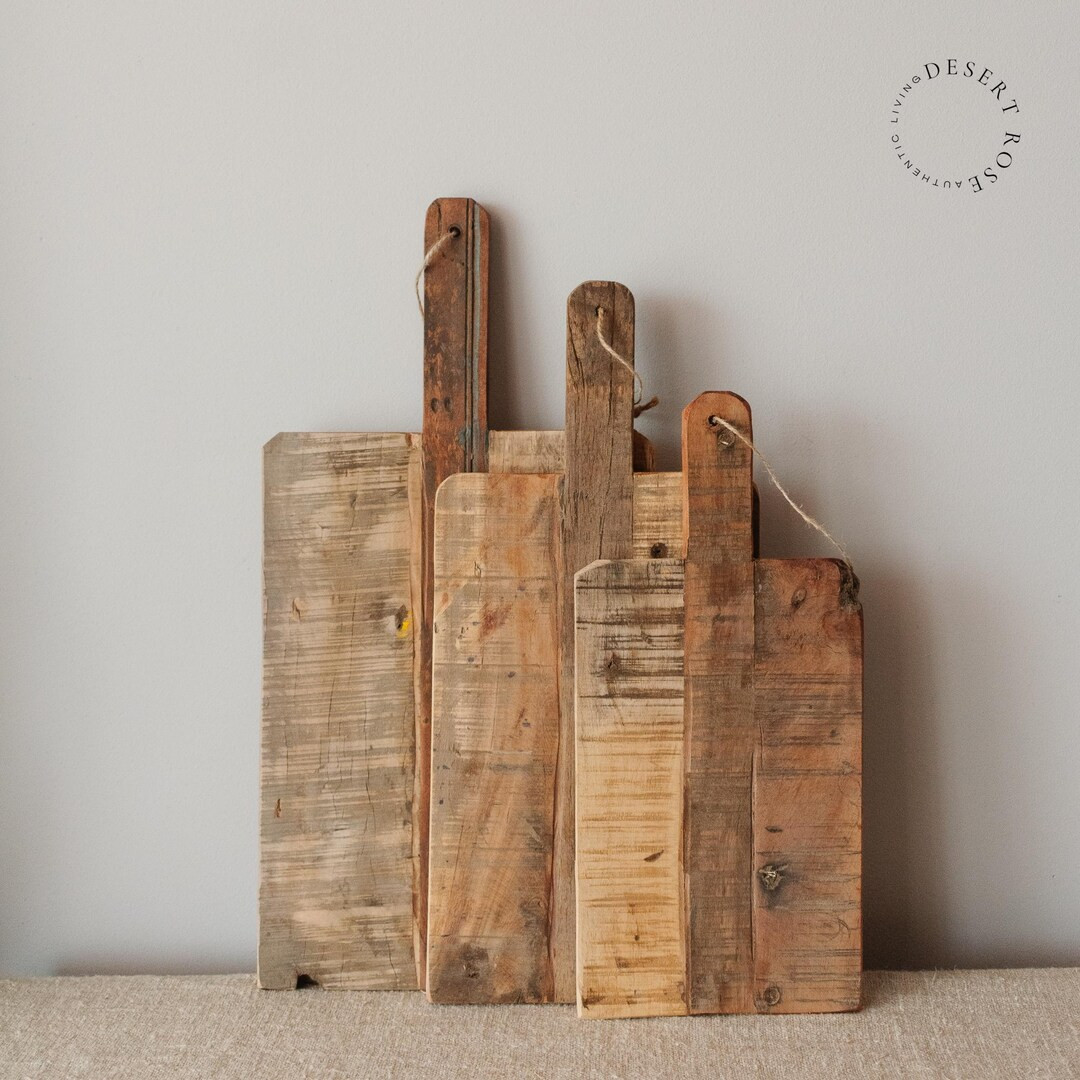 Rectangle Recycled Wood Breadboard, Upcycled Kitchen Decor, Vintage Wood Chopping Serving Board -... | Etsy (US)