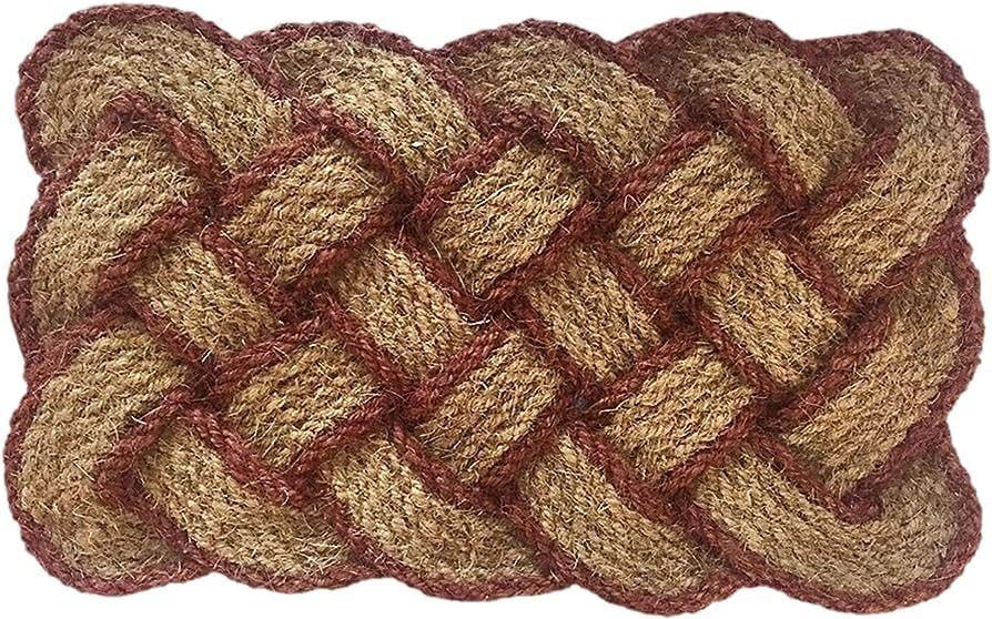 22" x 36" Lovers Knot Coir Indoor/Outdoor Doormat, Natural | Amazon (US)