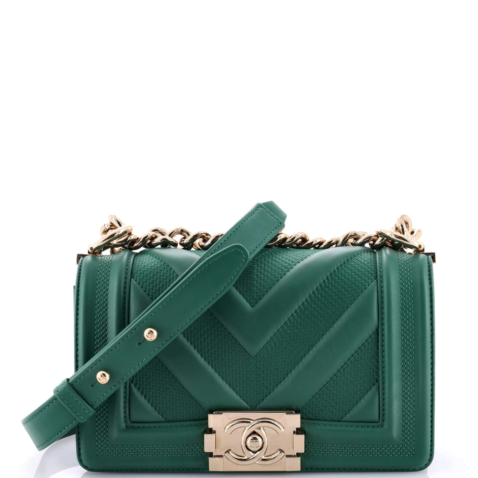 Boy Flap Bag Perforated Chevron Lambskin Small | Shop Simon